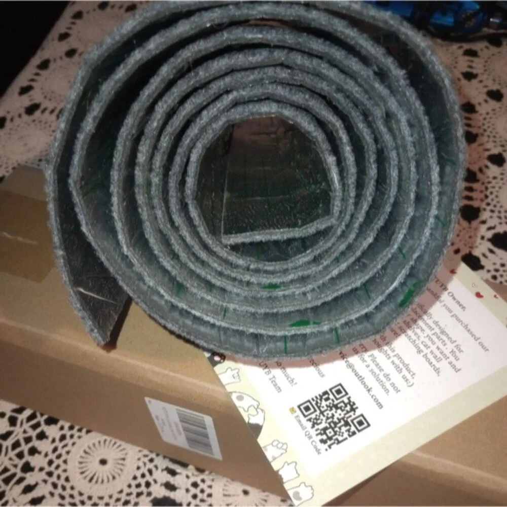 NWT Cat Scratching Mat furniture protector Roll of self adhesive Mat gray